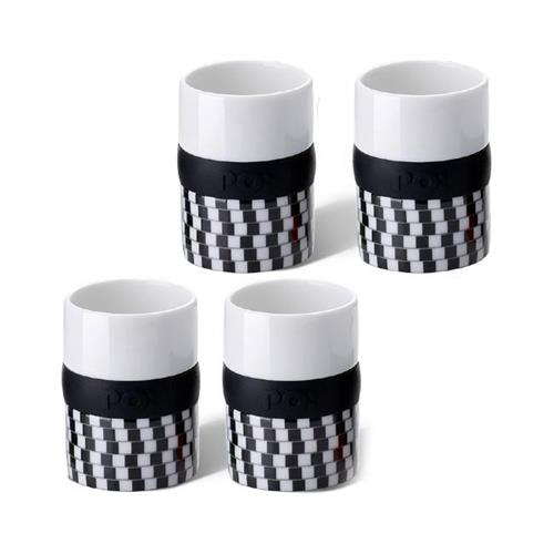 מארז ארבעה ספלי אספרסו מונדריאן Ring Illusion - מארז לא מושלם