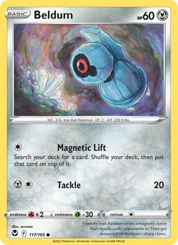קלף בודד single פוקימון - beldum - Silver Tempest - 117/195