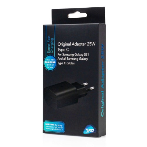 מטען סמסונג מקורי PD מהיר 25W שחור - סאני