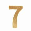 7 - נר גדול מנצנץ מעמד לבן זהב