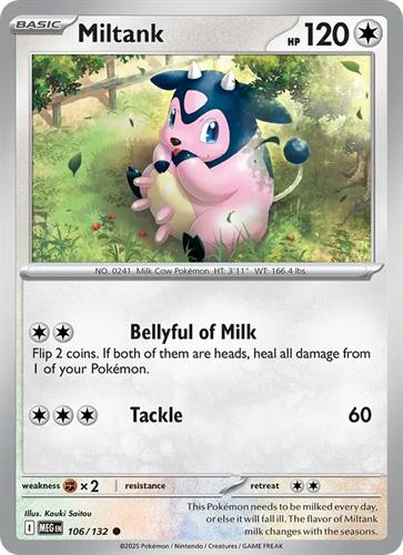 קלף בודד single פוקימון - miltank - Mega Evolution - 106/132