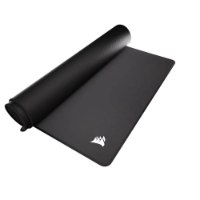 משטח לעכבר גיימינג צבע שחור Corsair MM Anti-Fray Cloth XXL – משטח עכבר שחור מגולגל חלקית עם לוגו לבן של Corsair