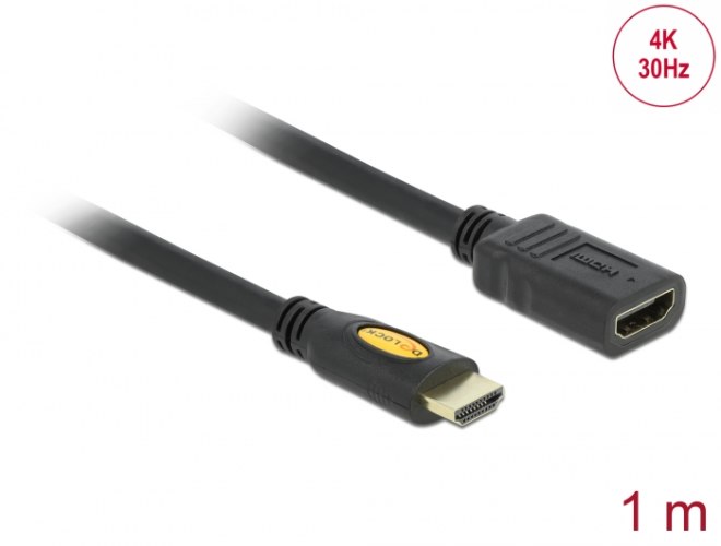 כבל מאריך Delock Extension Cable High Speed HDMI with Ethernet 1 m