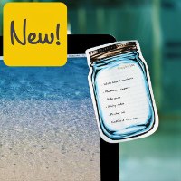 פתקיות דביקות מוגדלות צנצנת מחשבות  Mason Jar Notes