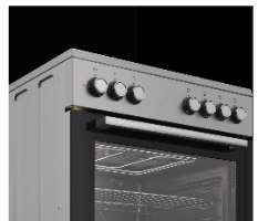 תנור משולב כיריים גז 60 ס"מ דגם FSE62123DXDSL בקו BEKO נירוסטה