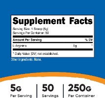 תוסף ל-ארג'ינין טהור Nutricost L-Arginine
