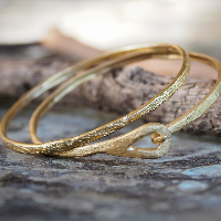 Textured Bangle with a "Knot"