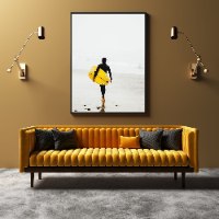 תמונת קנבס לאורך "Go Surf" |בודדת או לשילוב בקיר גלריה | תמונות לבית ולמשרד