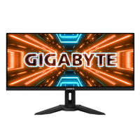 מסך Gigabyte M34WQ 144HZ UWQHD 1MS HDR400 IPS KVM 21:9 SPK BLACK