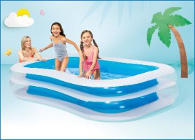בריכה מתנפחת לילדים מלבנית 262X175X56 סמ 56483 מבית INTEX