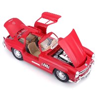 דגם מכונית בוראגו מרצדס אדום Bburago Mercedes-Benz 300 SL 1954 Red 1/24