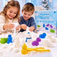 ❄️ Smart Snow – שלג קינטי סנסורי עם 6 כלי יצירה