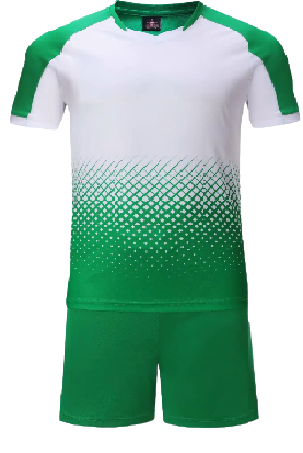 חליפת כדורגל ירוק לבן