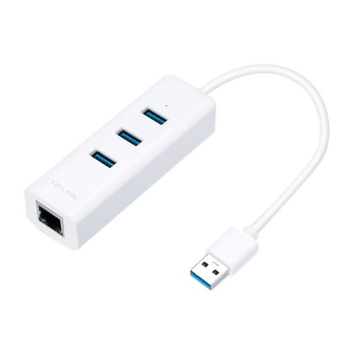 רכזת USB 3.0 עם 3 יציאות ומתאם רשת Gigabit טי-פי לינק TP-Link UE330