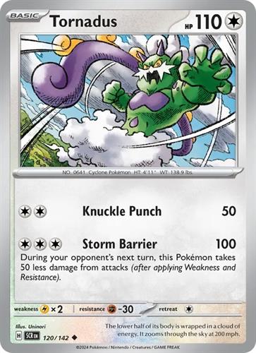 קלף בודד single פוקימון - tornadus - Stellar Crown - 120/142