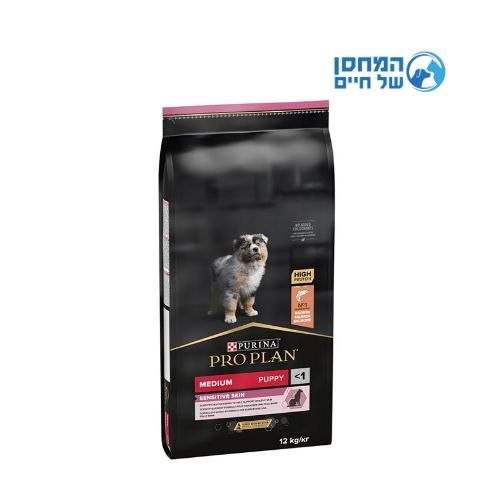 פרו פלאן גורים מדיום סלמון 12 קג - PRO PLAN PUPPY MEDIUM SALMON 12 KG