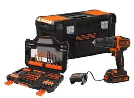 מקדחה דופקת/מברגה Black & Decker BDCHD18S1KA-QW – 18V עם סט אביזרים וארגז כלים