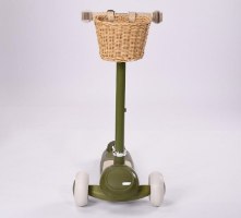 קורקינט וינטג עם סלסלת קש בצבע ירוק 28810G מסדרת Retro line