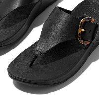 כפכף לולו שחור עם אבזם פיטפלופ FITFLOP