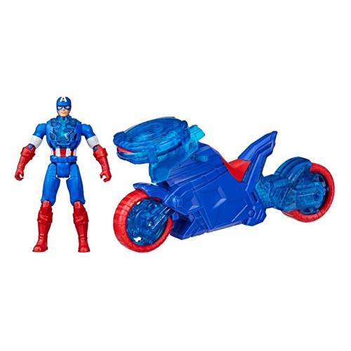 קפטן אמריקה - אופנוע משגר מגן עם דמות - Avengers Captain America Shield-Shot Cycle
