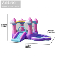 מתנפח הטירה הסגולה עם בריכת כדורים D82078 מבית Doctor Dolphin