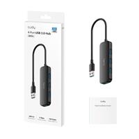 מפצל USB CUDY UH40A USB3.0 4-PORTS HUB
