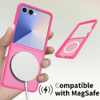 כיסוי מט תומך Magsafe לסמסונג פליפ SAMSUNG FLIP 7 ורוד