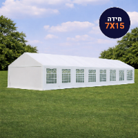 אוהל לאירועים 7X15 פרמיום PVC חזק במיוחד TENT-PRO