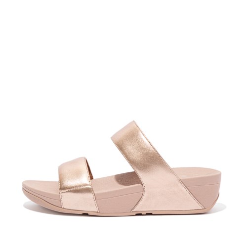 לולו סלייד רוז גולד רצועות חלקות פיטפלופ FITFLOP