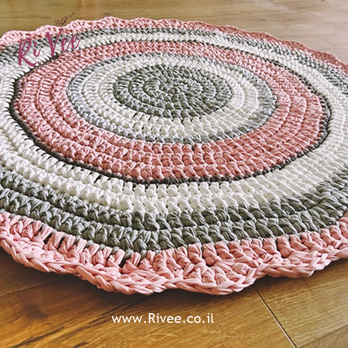 שטיח בגווני אפור ורוד אופוויט שילוב הצבעים המבוקש