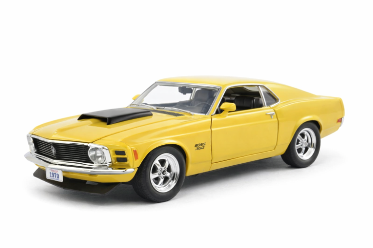 מוטורמקס| Motormax פורד מוסטנג Ford Mustang Boss 429 1970 בקנה מידה 1:24 – דגם אספנות איכותי