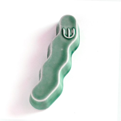 בית מזוזה S זיגזג - ירוק אמרלד