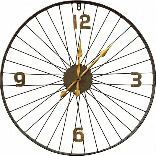 שעון קיר דגם גלגל אופניים קוטר 60 ס"מ