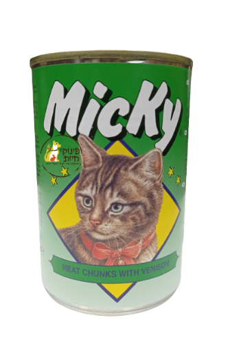 מיקי מזון שימורים לחתול - בשר ציד 410 גרם