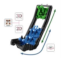 שלד פנימי של כורסת עיסוי Casada Titan עם מנגנוני עיסוי בצבעים ירוק וכחול