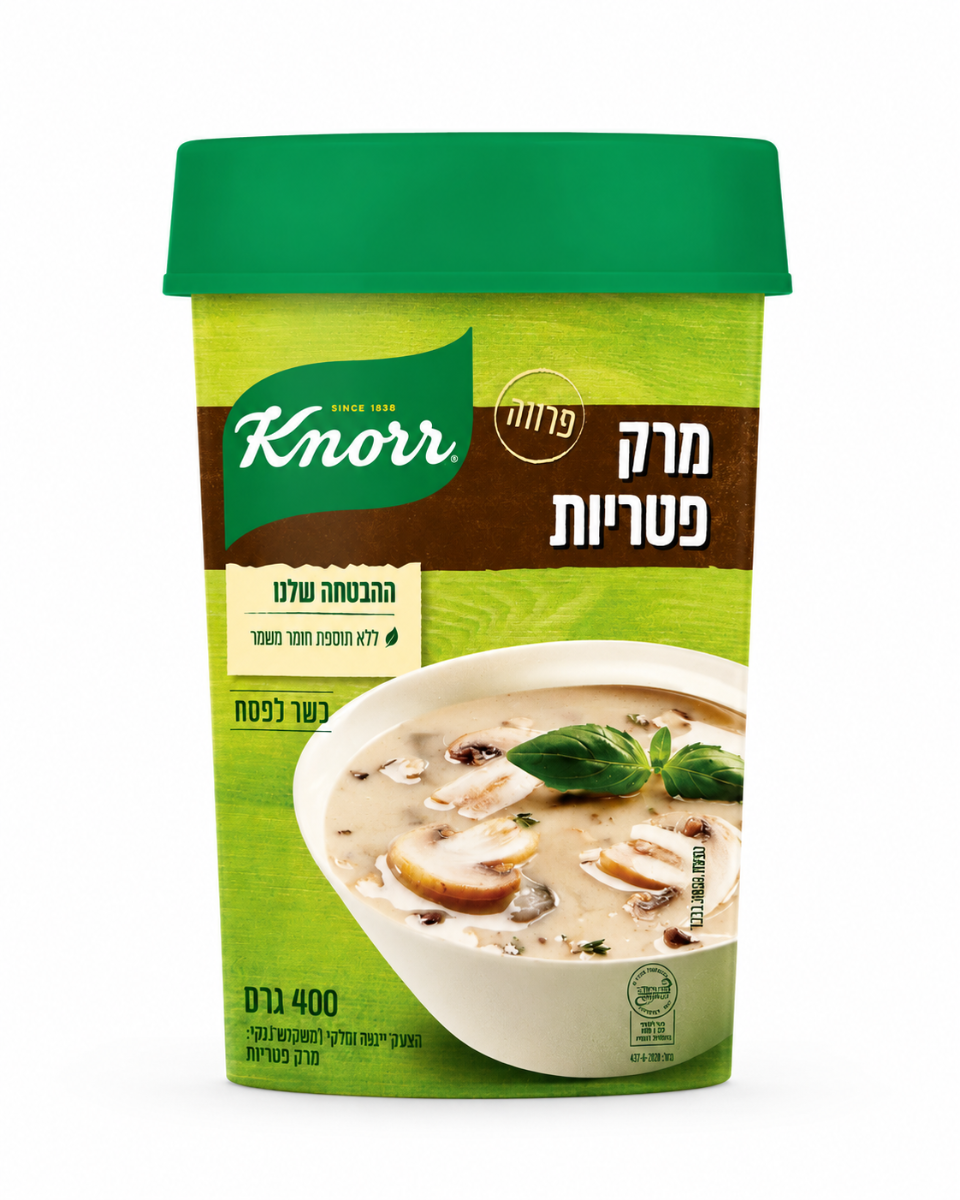 אבקת מרק פטריות כשל"פ ללא גלוטן 400 גרם - קנור