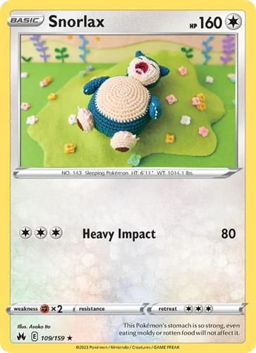 קלף בודד single פוקימון - snorlax - Crown Zenith - 109/159