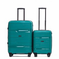 סט 2 מזוודות חזקות במיוחד TESLA POLYPROPYLENE - צבע טורקיז