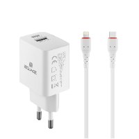 מטען קיר 20W יציאות USB + C עם כבל אייפון