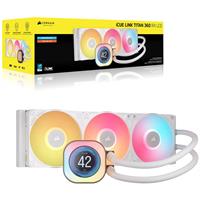 קירור נוזלי לבן Corsair iCUE TITAN 360 RX LCD White 360mm AIO