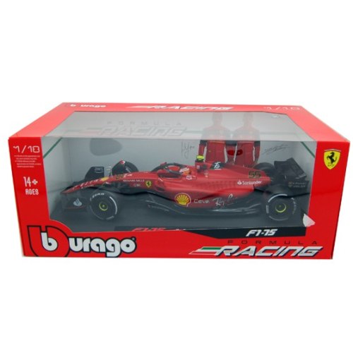 דגם מכונית בוראגו פרארי פורמולה 1 אדום 1:18 Bburago Ferrari F1-75 Charles Sainz