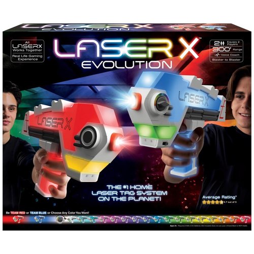 LASER X - זוג אקדחי משחק רבולושן בלי אפוד