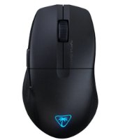 עכבר גיימינג אלחוטי Turtle Beach Pure Air – מבט עליון על עכבר שחור עם לוגו מואר כחול
