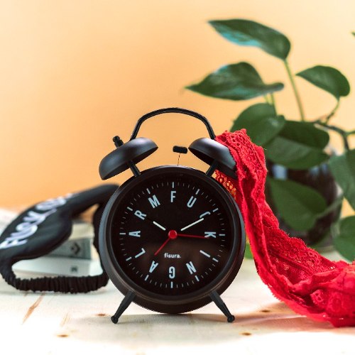 שעון מעורר גדול עם מנגנון שקט Fucking Alarm - מארז לא מושלם