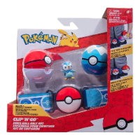 פוקימון - שני פוכדור ,חגורה ודמות פיפלופ - POKEMON