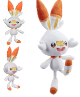 פוקימון בובת פרווה סקורבאני 20 ס"מ POKEMON Scorbunny