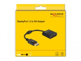 מתאם פסיבי Delock Passive DisplayPort 1.2 Adapter to DVI 4K