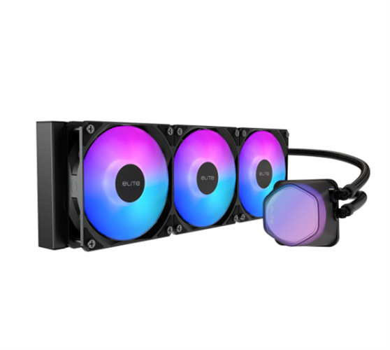קירור נוזלי משולש שחור Cooler Master Elite Liquid 360 ARGB