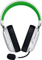אוזניות גיימינג אלחוטיות צבע לבן Razer BlackShark V3 X HyperSpeed Xbox – פריט בודד אוזניות לבנות עם סרט ראש ירוק עם 2 4GHz