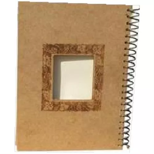 ספר אורחים A5 ספירלה MDF 50 דפי שמנת 110 גרם  N